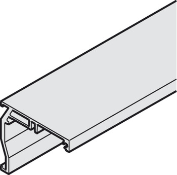 Side Fixing Profile for Sliding Interior Glass Doors Hawa-Porta 100 GW Top hung system Length 2500 mm