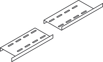 Hinge Carrier Strip Set for Pivot Sliding Cabinet Doors Accuride 1432 For vertical use Length 730 mm