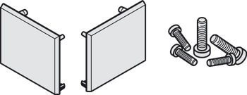 End Cap Set for Sliding Interior Glass Doors Hawa-Porta 100 GW Top hung system For angled profile