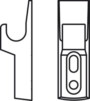Spare Counterpiece for Automatic Spring Catch Mini-Latch White - view 2