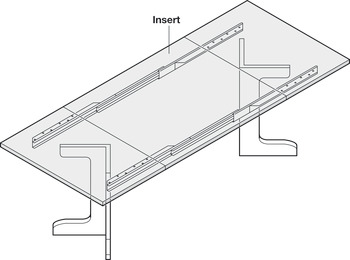 Ext Table Run Sgl 90kg 520mm Steel Glv - view 2