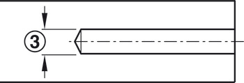 Drill Bit for Confirmat One-Piece Connector 1st step Ø 5 mm drill hole (blind hole) 2nd step Ø 7 mm shank (through hole) - view 2