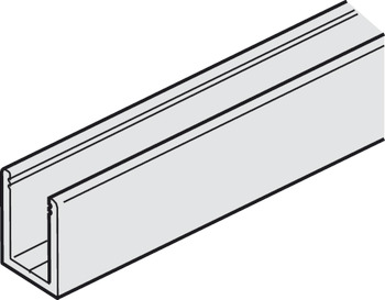 Fixed Glass Profile for Sliding Interior Glass Doors Hawa-Porta 100 GWF Top hung system Length 2500 mm