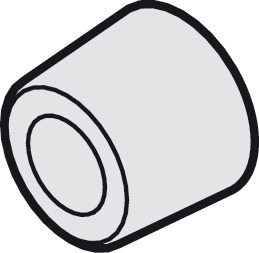 Rubber Buffer for Sliding Interior Doors Hawa-Junior Top hung system Ø 19 mm