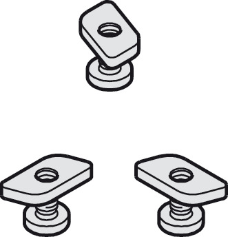 Track Fixing Set for Hawa-Junior 40 Side Fixing Profiles For wooden or glass door systems Galvanized steel