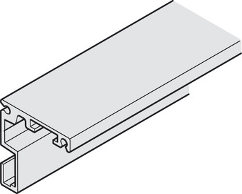 Side Fixing Profiles for Hawa-Junior Top Tracks For glass door systems For Hawa-Junior 80 length 2500 mm