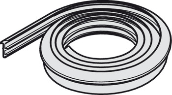 Rubber Profile for Sliding Glass Interior Doors Hawa-Junior Top hung system Length 10 m