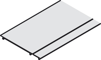 Protective Cover Profile for Sliding Glass Interior Doors Hawa-Porta 100 GWF Top hung system Length 2000 mm