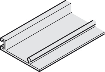 Fascia Profile for Sliding Glass Interior Doors Hawa-Porta 100 Top hung system Length 2500 mm