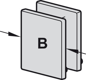 End Cap Set for Sliding Interior Doors Slido D-Line11 Top hung system Silver width: 31 mm