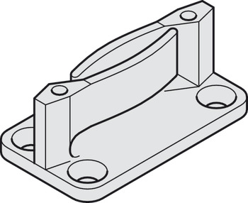 Bottom Guide for Sliding Interior Doors Hawa-Junior Top hung system Black plastic