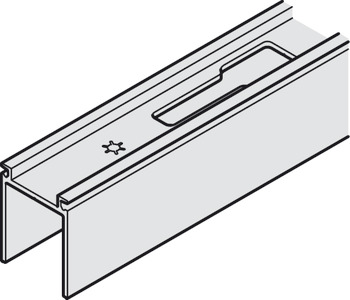 Mounting Profile for Sliding Interior Doors Hawa-Junior 80 Top hung system Length 2500 mm
