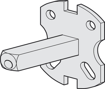 Fixed Spindle for Startec Lever Handles on Round Roses 8 mm on plate Zinc plated steel - view 3