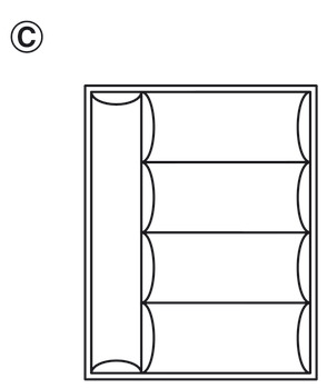 Plastic Cutlery Insert for Nominal Depth 500 mm for Cabinet Width 300-1000 mm With horizontal cutlery compartments Size 45/60 for cabinet width 450 mm - view 5