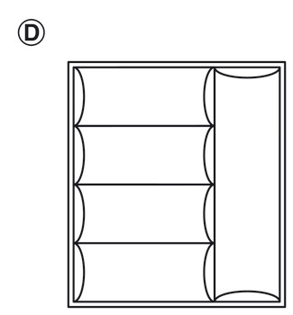 Plastic Cutlery Insert for Nominal Depth 500 mm for Cabinet Width 300-1000 mm With horizontal cutlery compartments Size 50/60 for cabinet width 500 mm - view 5