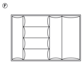 Cutlery Ins 80/60 800mm HG Plastic Silver/Grey - view 5