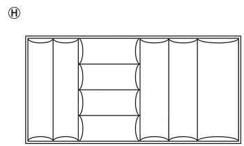 Cutlery Ins 100/60 1000mm HG Plastic Silver/Grey - view 5