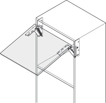 Flap Hinge Swing Up Sprung Right Hand or Both Sides Steel Sprung both sides force 2x 180 N 504.43-0004 - view 4
