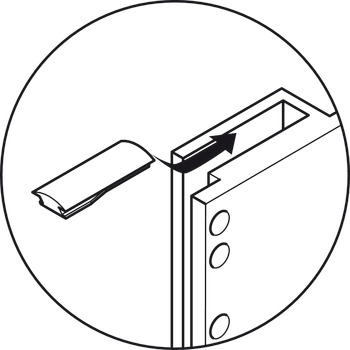 Pull Down Wardrobe Rail for Installed Height 850 mm 2004 Steel wardrobe rail plastic pull rod housing and connecting parts For internal wardrobe width 770-1200 mm chrome plated steel rail white plastic housing and connecting parts white pull rod - view 5