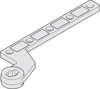 Bottom Strap Single Action for Floor Springs Geze Zinc plated - view 3