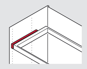 Spacer Bar for Pull Out Frames Häfele Dresscode For hinged doors dim. D 21 mm traffic white - view 4