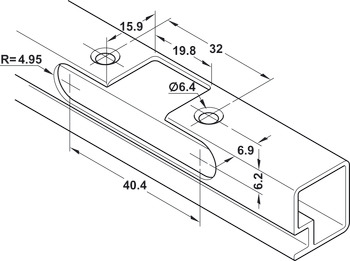 Concealed Cup Hinge 110° Full Overlay Mounting With automatic closing spring Drilling pattern 48/6 mm screw fixing - view 5