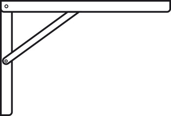 Hinged Bracket Adj 300mm 60kg/Pr Steel Glv - view 3