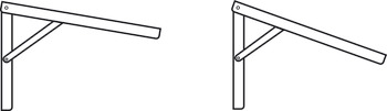 Hinged Bracket Adj 300mm 60kg/Pr Steel Glv - view 4