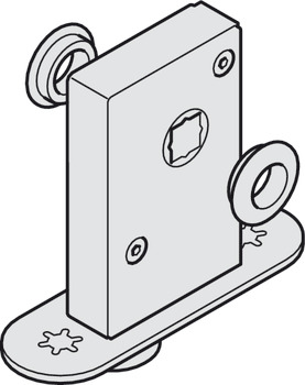 Floor Spring for Folding Interior Doors Slido W-Fold32 100T Top hung system With rosette for systems with bottom track