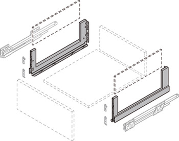 NPS Cry+ Drawer Sides 186/450mm Silver 1pr - view 4
