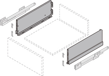 NPS Drawer Sides 186/450mm Silver 1pr - view 4