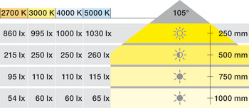 LED Downlight 24 V Ø 65 mm Rated IP20 Loox5 LED 3094 Energy efficiency class: G Chrome coloured cool white 4000 K - view 3