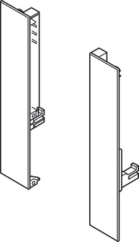Front Bracket Set Häfele Matrix Box S For internal drawers For 199 mm height sides anthracite