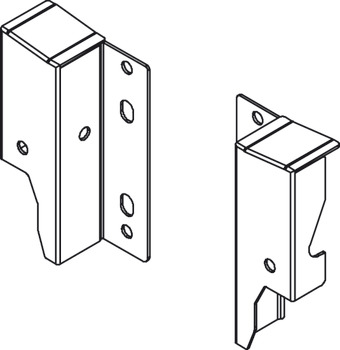 Back Bracket for Häfele Matrix Box S 84 mm Drawer Sides White - view 2