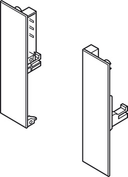 Front Bracket Set Häfele Matrix Box S For internal drawers For 135 mm height sides anthracite