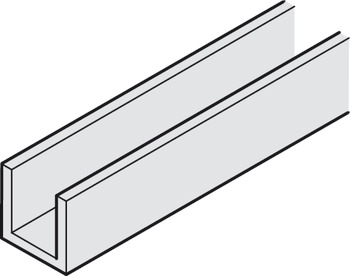 Bottom Channel for Sliding and Folding Interior Doors Hawa-Junior/Häfele Telescopico Top hung system Length 2500 mm - view 2