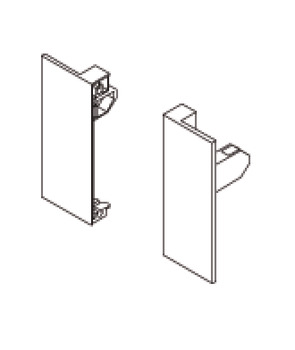 Front Bracket Set Häfele Matrix Box S For internal drawers For 84 mm height sides white - view 2