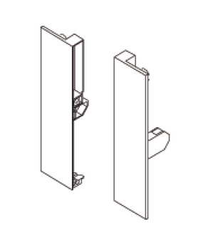 MXS Internal Drawer Fnt Brkts 135mm Plastic Wht - view 3