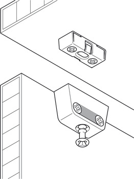 Clip Cabinet Conn Top Element Zinc Alloy/Steel NP - view 5
