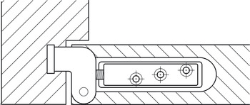 Concealed Mortice Hinge Set for Flush Doors CIR Unhanded for left or right hand use Galvanized finish - view 3