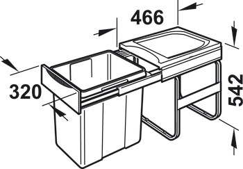 Hailo Easy-Cargo 400 Bin 42L Grey - view 3