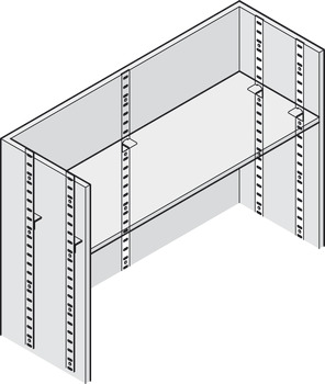 Flat Bookcase Strip 1829mm Steel Bright Zinc Plated - view 3