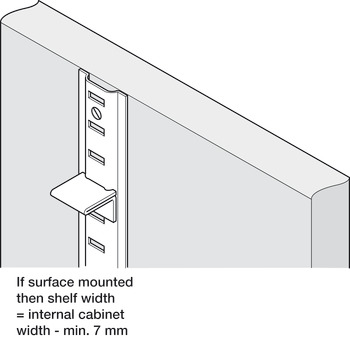 Raised Bookcase Strip 1829mm Steel EB - view 3