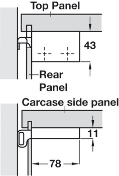 Cabinet Hanger Screw Fixing Scarpi-4 Right - view 2