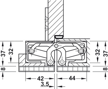 Tectus TE640 3D A8 180D Hinge MB - view 3