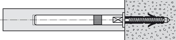 Concealed Shelf Support for Installation into Masonry Walls Hardened steel - view 4
