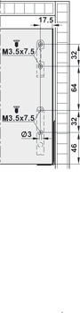 NPS Int Drawer Front Cover Cap 186mm Stn - view 3