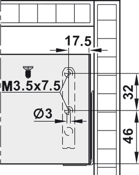 NPS Int Drawer Front Cover Cap 90mm Silver - view 3