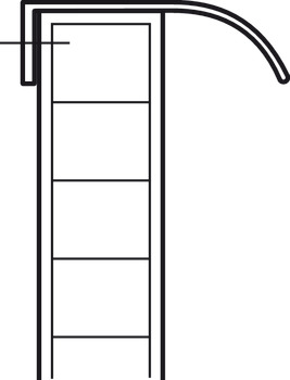 Ella Pull Handle Zinc Alloy Polished Chrome 46x14mm 32mm Fixing Centres - view 4