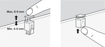 Kubic Gls Shelf Support 4-8mm w Rubber - view 5